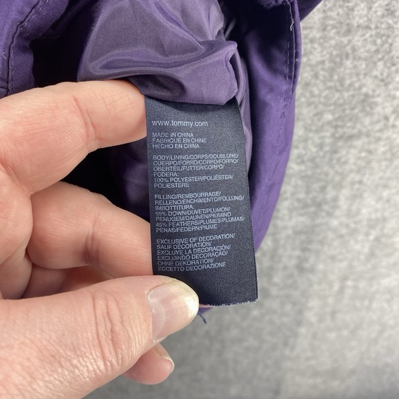 Tommy Hilfiger Vest Womens Large Purple Sleeveless Full‎ Zip Fleece Hiking - Picture 7 of 11